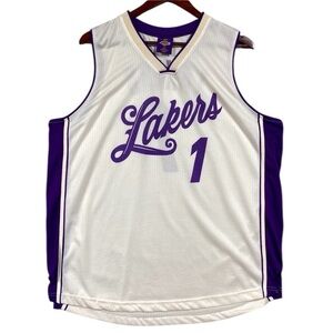 Lakers Links Marketing Group Jersey #1 Mens Size XL White Purple Promo
